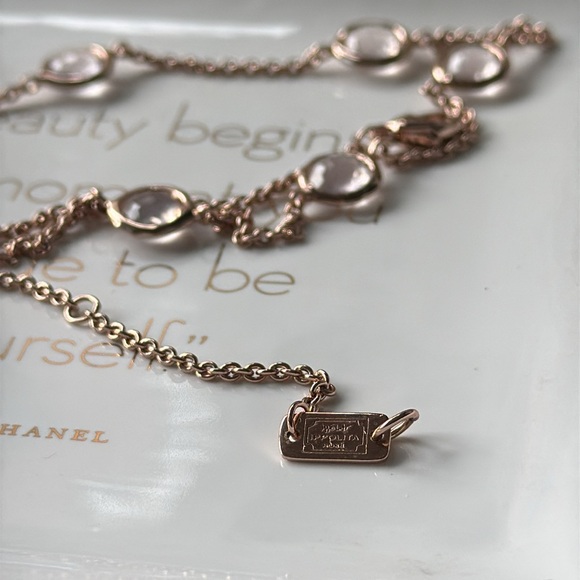 Authentic Ippolita 7 Station Rock Candy Necklace - Rose Gold - Picture 5 of 6